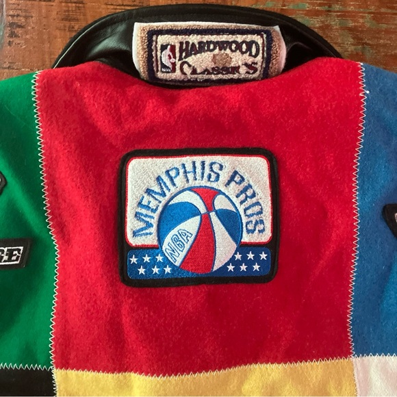 Rare Vintage 1999 Jeff Hamilton NBA and ABA Throwback Patch Varsity Jacket 6X - Picture 11 of 16